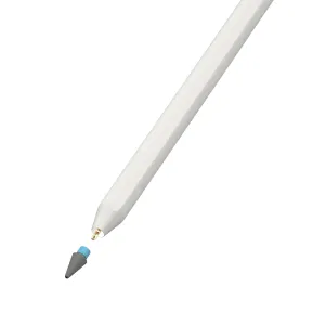 Paperlike pencil tips shown with white stylus tip and gray-blue replacement tip on black background