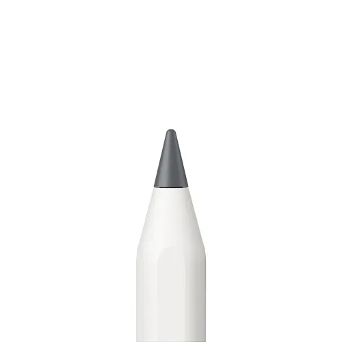 Paperlike Pencil Tips -kosketuskynän vaihtokärki, jossa on tummanharmaa kartiomainen yläosa ja valkoinen kanta