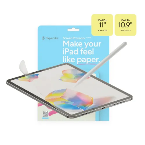 Paperlike 2.1 ekrāna aizsarga iepakojums iPad Pro 11 un iPad Air 10,9 ierīcēm ar matētu, papīram līdzīgu apdari