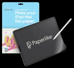 Paperlike 2.1-skjermbeskytter for iPad mini 6, 2021-2024 (2-pakning), tilbyr en realistisk papirstruktur med antirefleks- og Nanodot-teknologi.